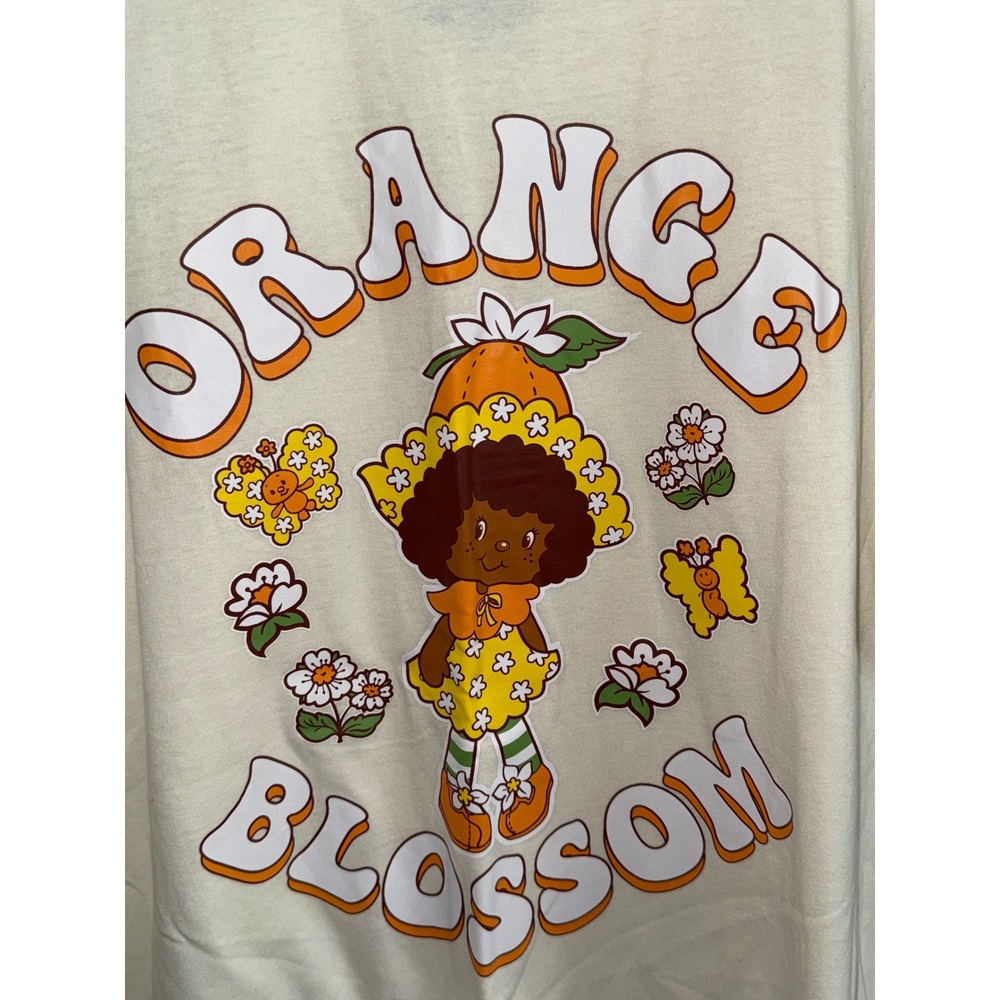 Strawberry Shortcake Orange Blossom Graphic Tee Cream XL WildBrain Retro Shirt - Picture 2 of 4